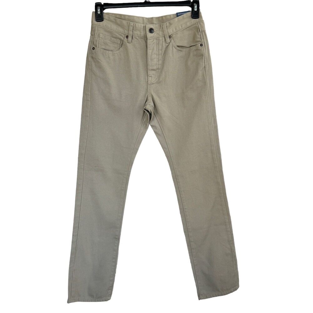 Divided by H&M SZ 28 Mens Slim Jeans Button-Fly Straight Leg Pockets Tan Beige